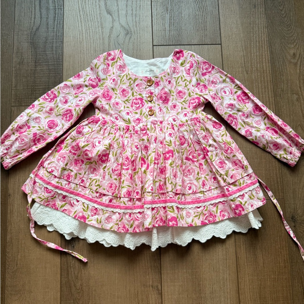 SweetHoney Pink and White Floral Dress